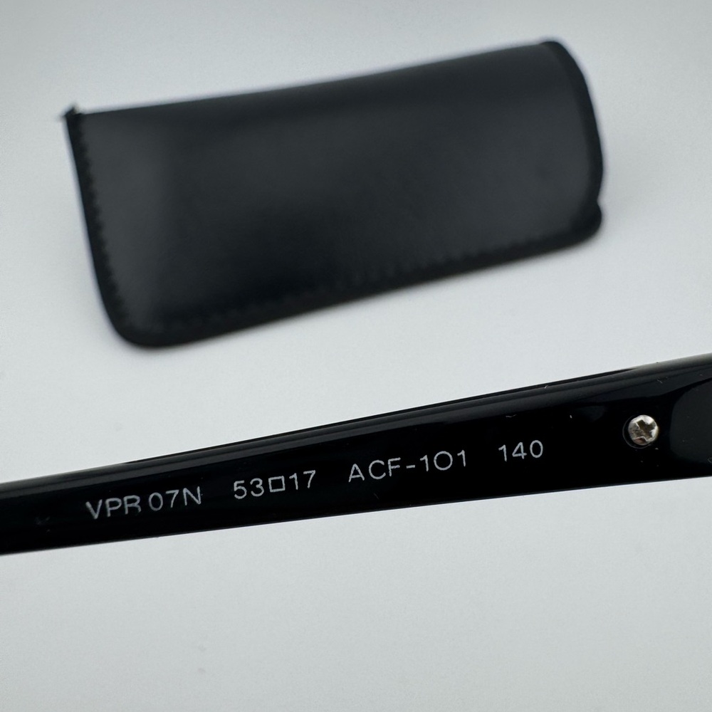 Prada VPR 07N Black Rectangular Glasses with Case Frames Only‎ - Picture 9 of 12